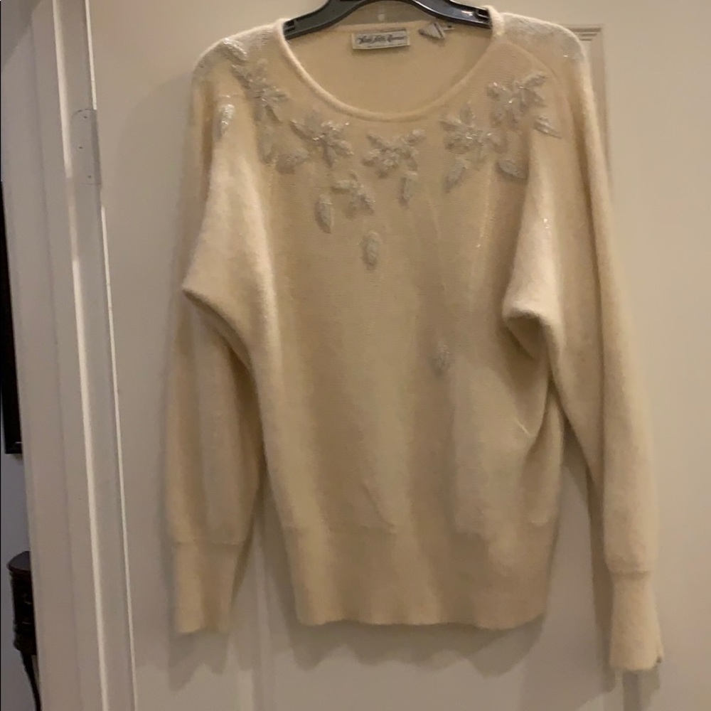Wool/Angora Beaded Sweater